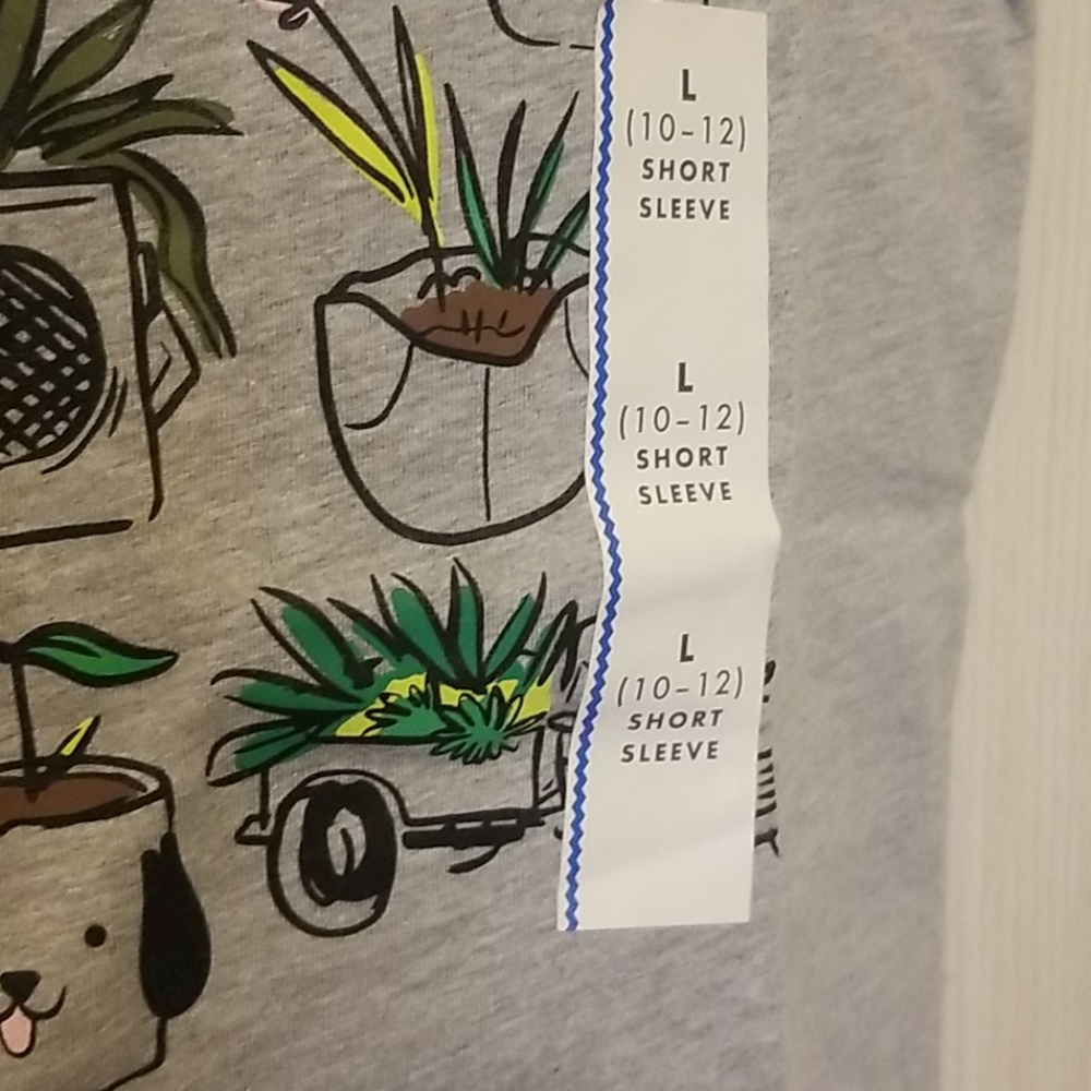 NWT Cat & Jack L 10/12 Heather Planters Tee - Picture 4 of 6